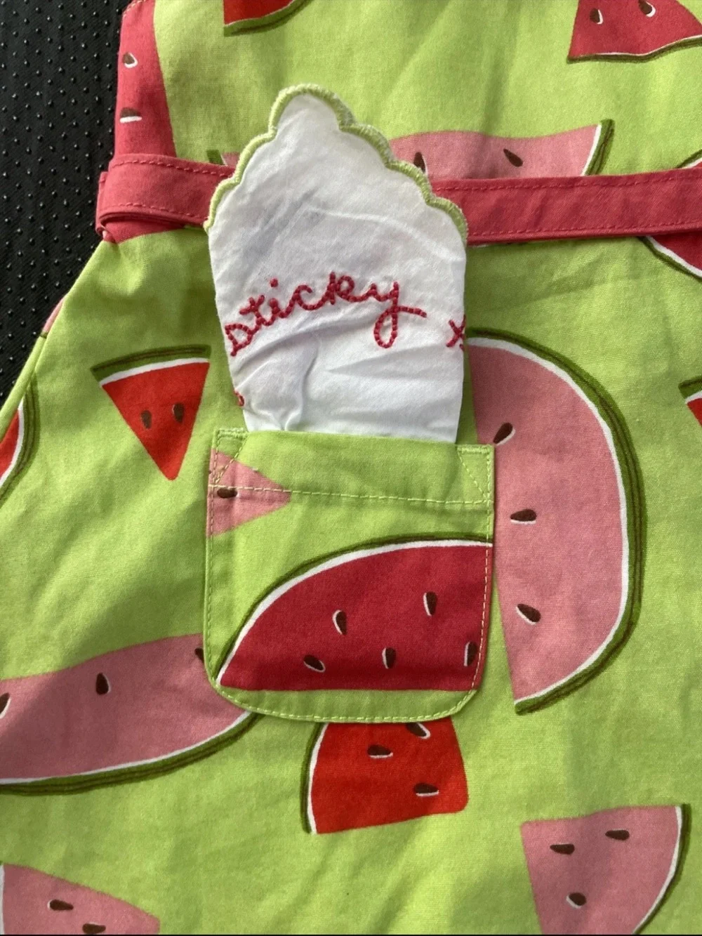 Gymboree Pink & Lime Watermelon Print Romper